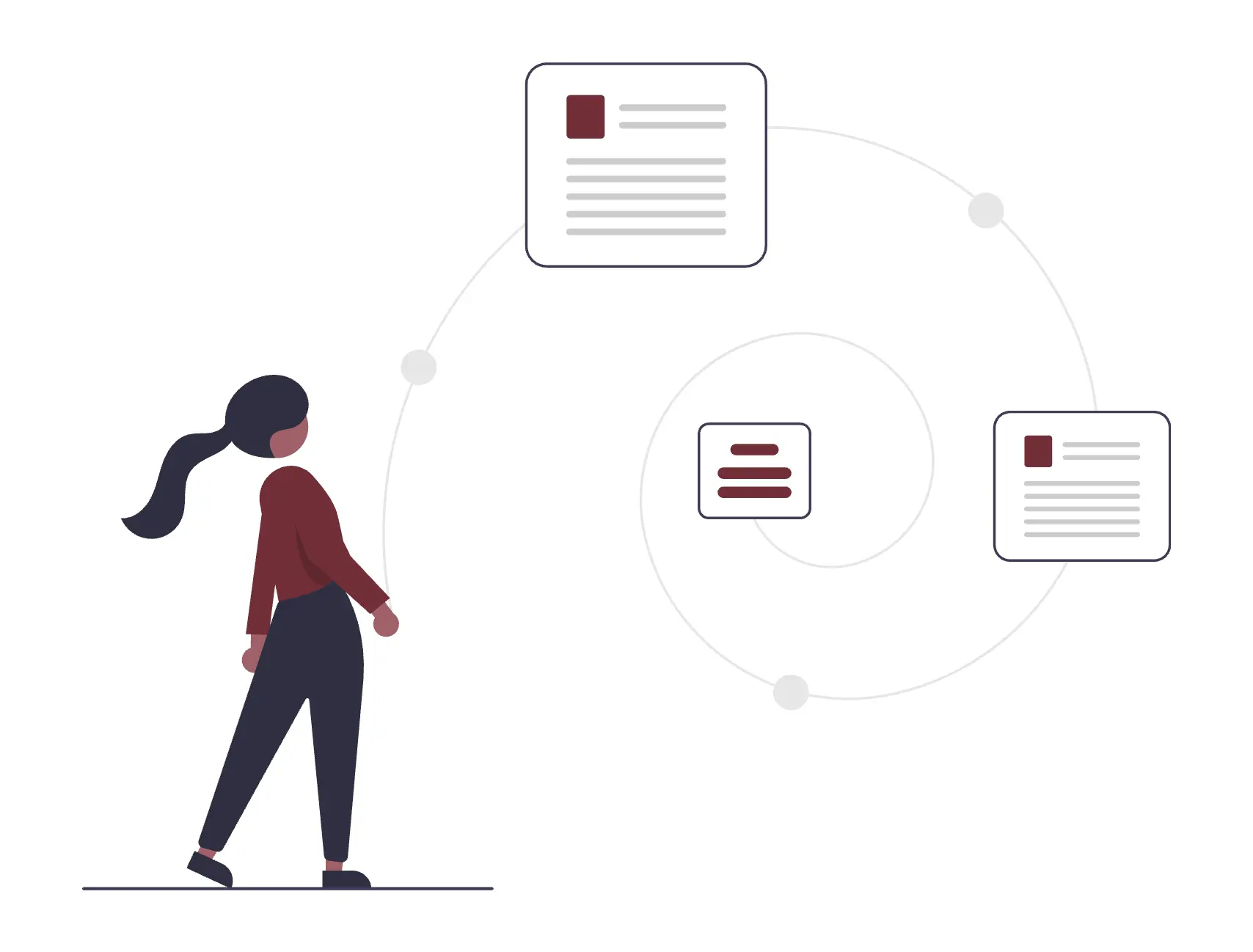 Illustration representing cloud access across devices
